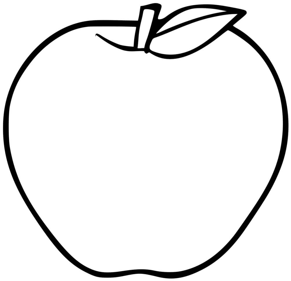 Coloriage Pomme Fruit Produit Par Un Pommier - Pomme à imprimer