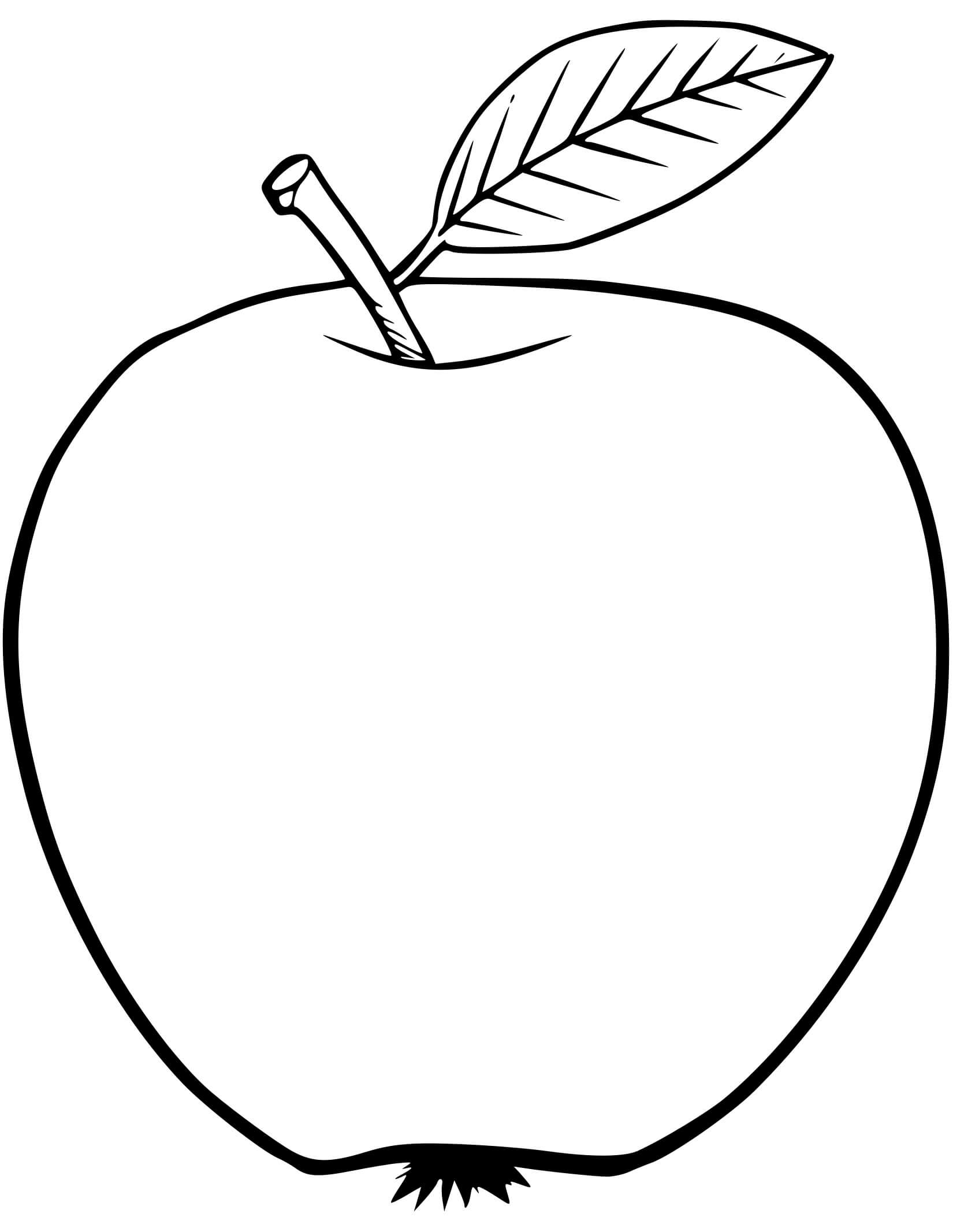 Coloriage Pomme Fruit Sucre - Pomme à imprimer