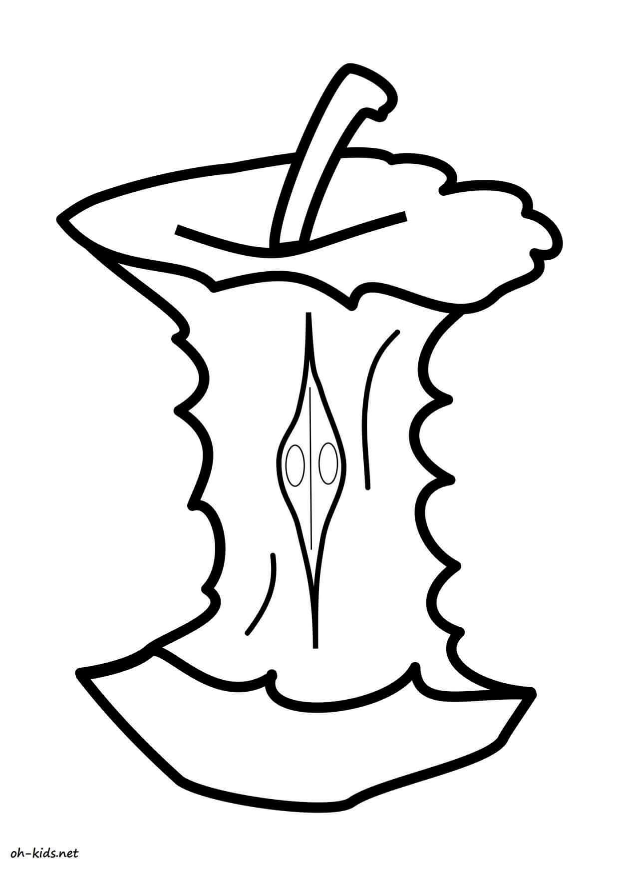 Coloriage Pomme Mange - Pomme à imprimer