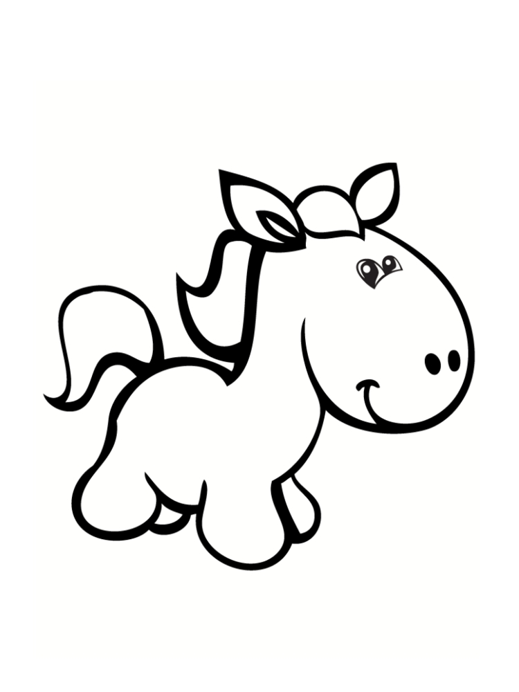Coloriage Ponette Poney Au Feminin - Poney à imprimer