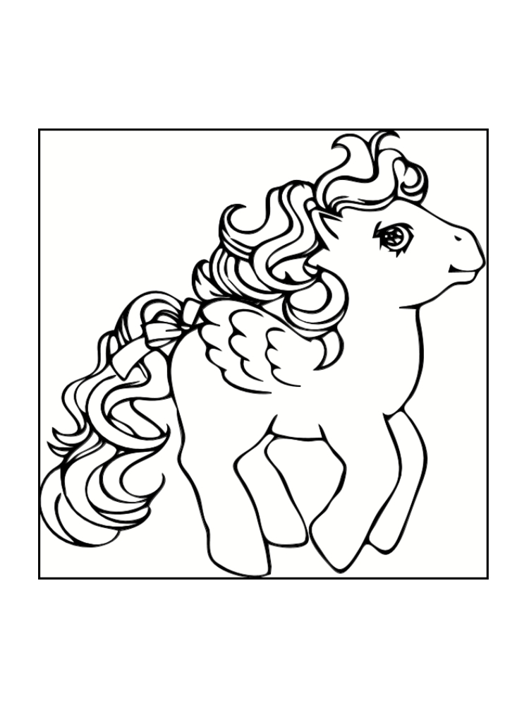 Coloriage Poney Aile De Princesse - Poney à imprimer