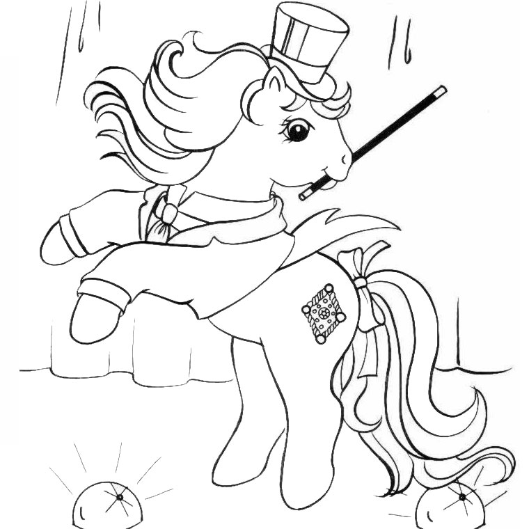 Coloriage Poney Magique - Poney à imprimer
