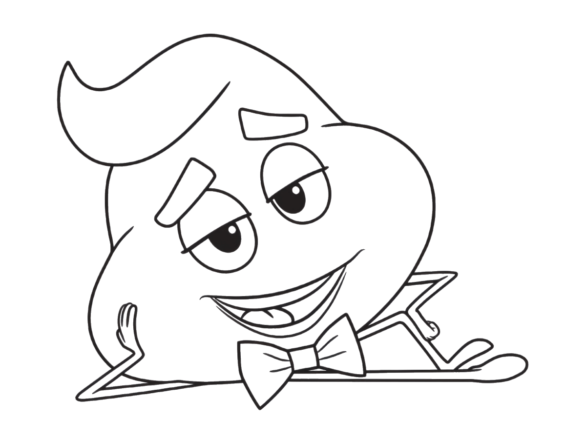 Coloriage Poop Emoji Movie - Le Monde secret des Emojis à imprimer