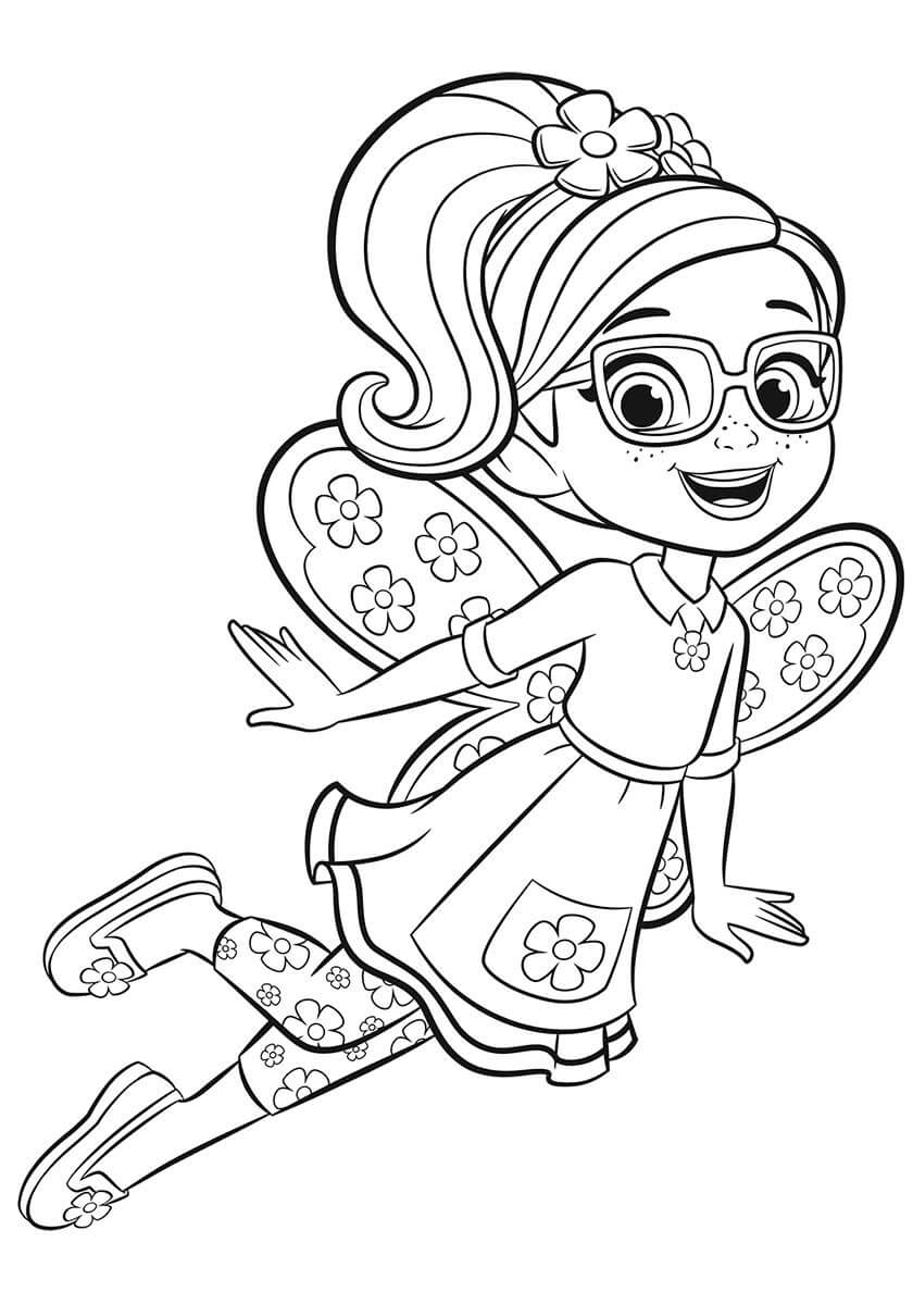 Coloriage Poppy Betterbean Café Enchanté - Butterbean's Café enchanté à imprimer