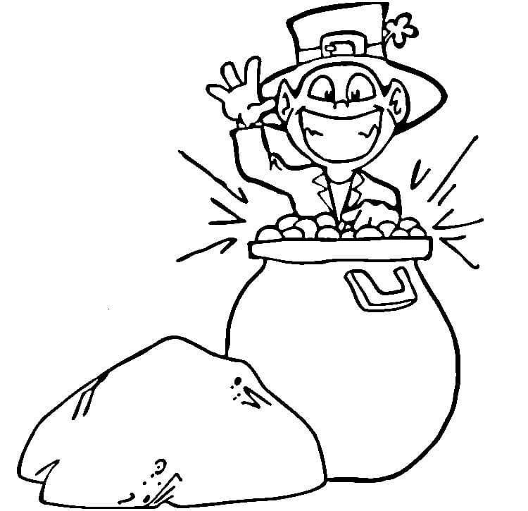 Coloriage Pot Of Gold Saint Patricks Day - Saint Patrick à imprimer