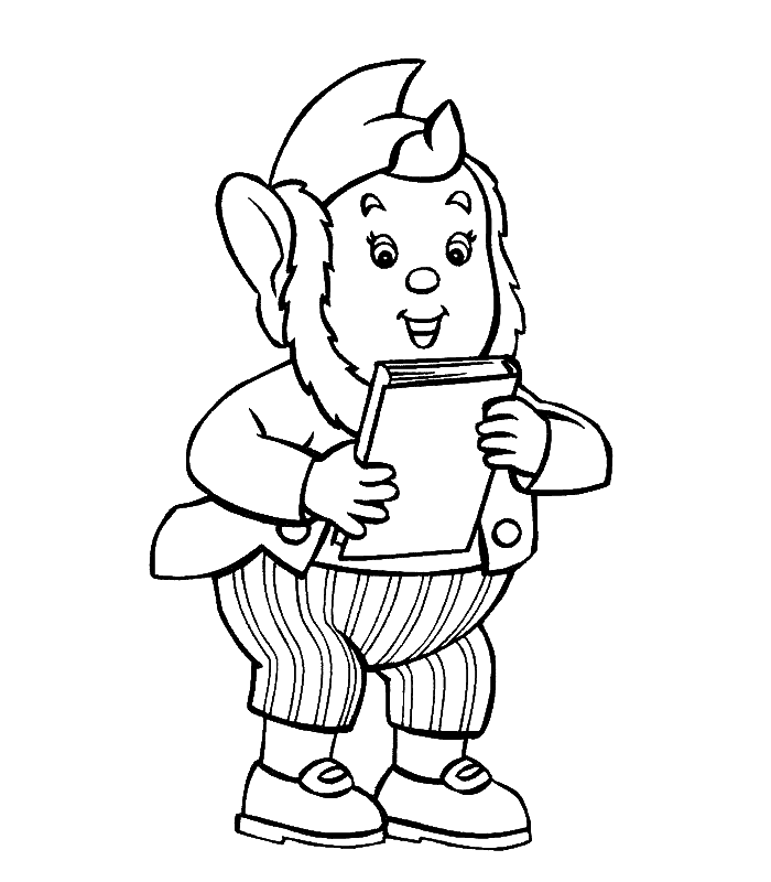 Coloriage Potiron Tient Un Livre - Oui oui à imprimer