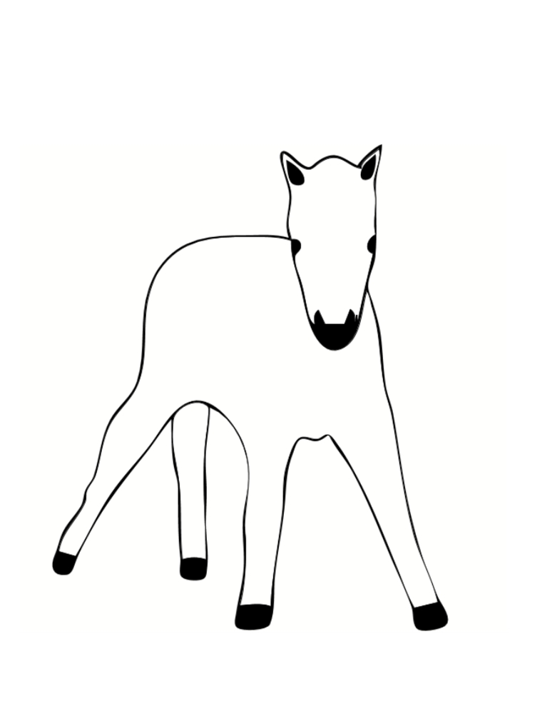 Coloriage Poulain Bébé Poney - Poney à imprimer