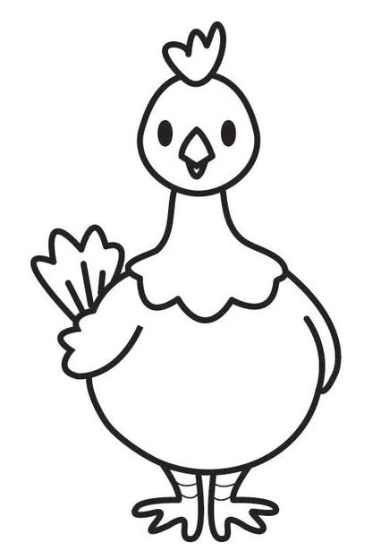 Coloriage Poule Pâques Maternelle - Poule à imprimer