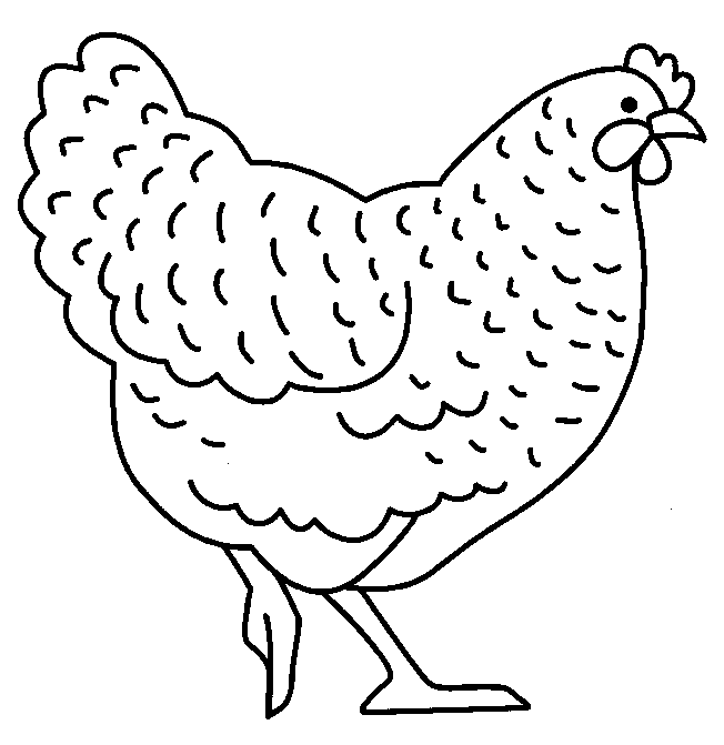Coloriage Poule Pour Enfants - Poule à imprimer