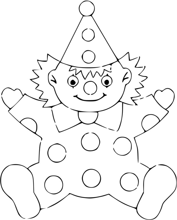 Coloriage Poupée De Clown - Clown à imprimer