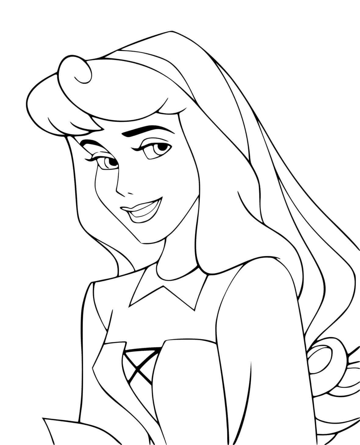 Coloriage Poupée La Belle Au Bois Dormant Princesse Disney - La Belle au bois dormant à imprimer