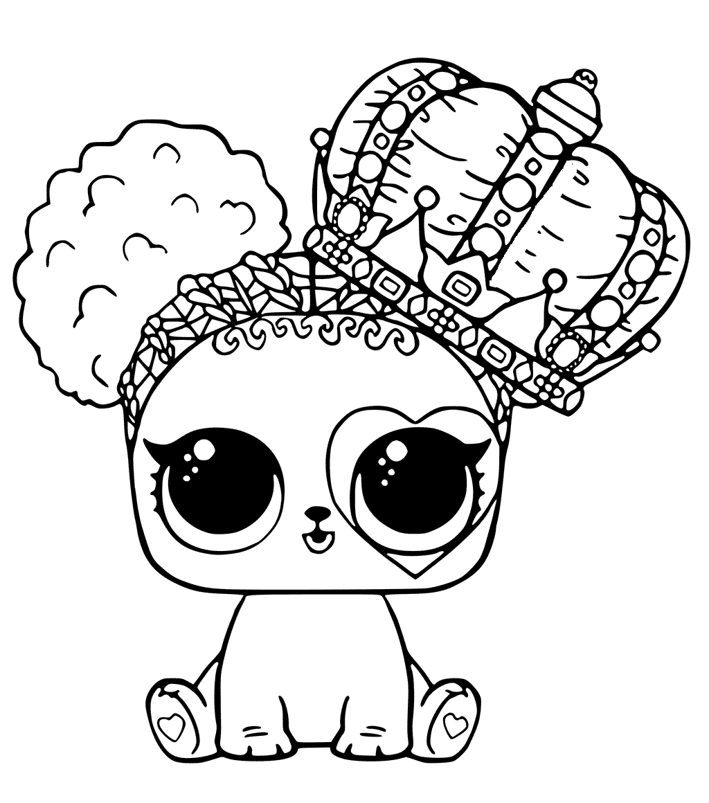 Coloriage LOL Surprise Pets : Adorable Créature - Poupée LOL à imprimer