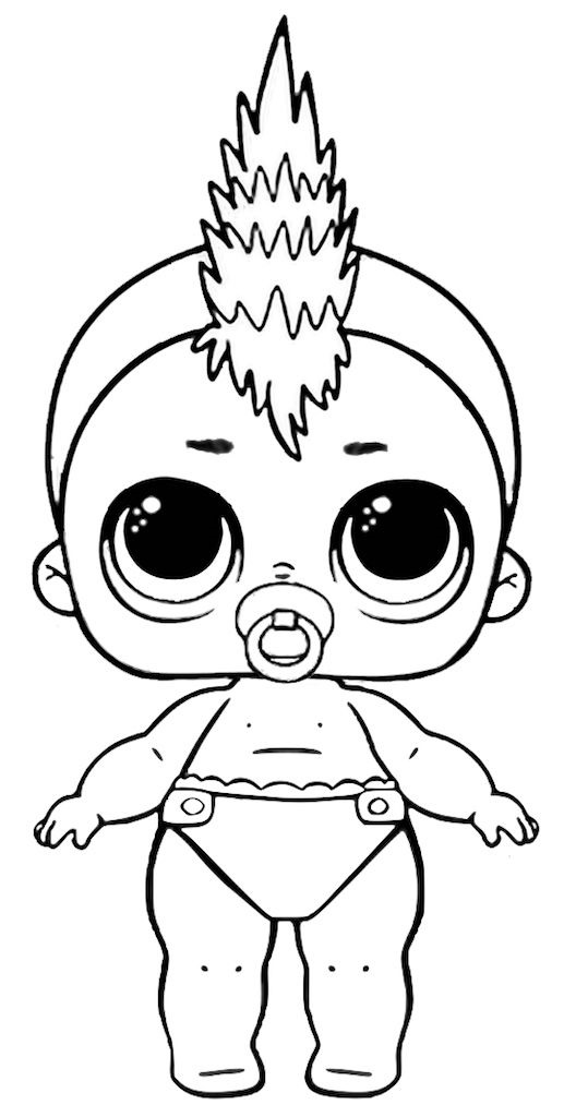 Coloriage Poupée lol a imprimer lil punk - Poupée LOL à imprimer