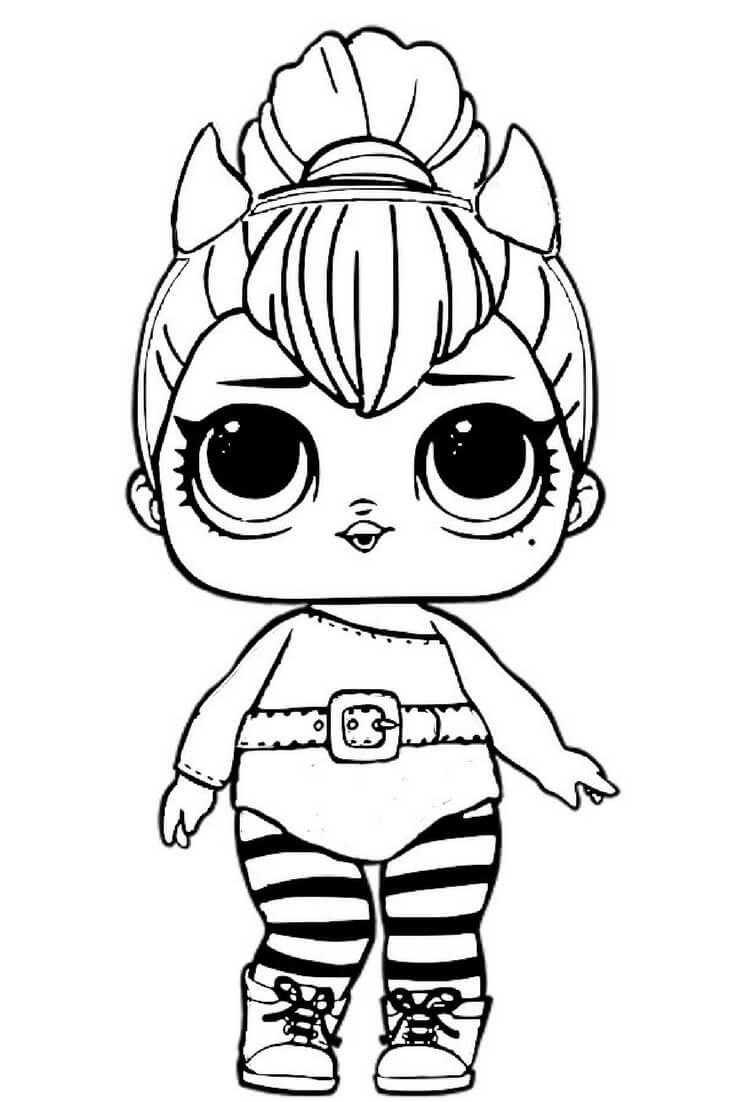 Coloriage Poupée lol surprise spice doll - Poupée LOL à imprimer