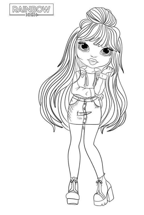 Coloriage Rainbow high