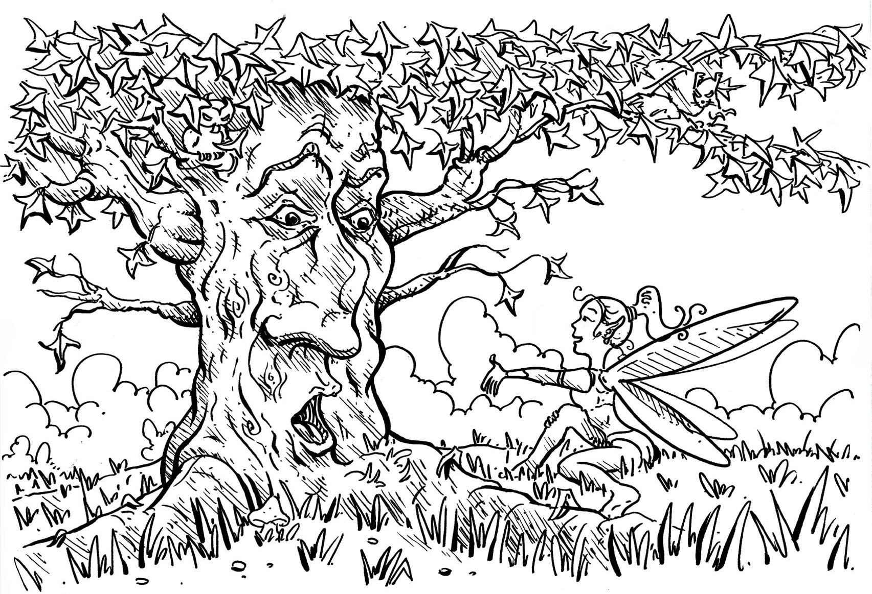 Coloriage Pour Adultes Arbre - Arbre à imprimer