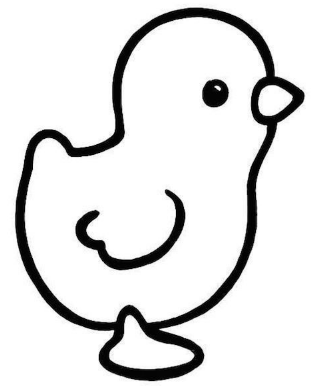 Coloriage Poussin Facile - Poussin à imprimer