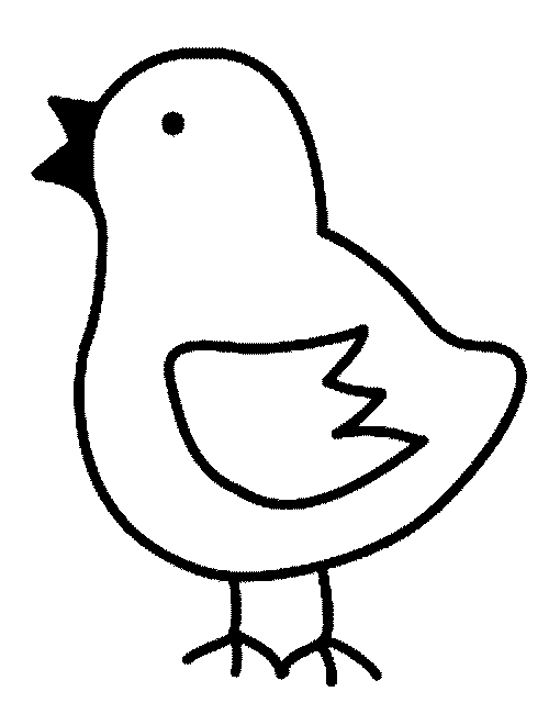Coloriage Poussin Rapide Facile - Poussin à imprimer
