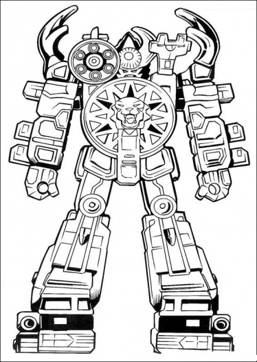 Coloriage Power Ranger Robot - Power rangers à imprimer