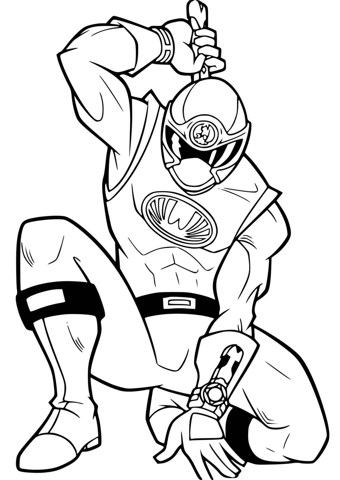 Coloriage Power Ranger Samurai Ninja - Power rangers à imprimer