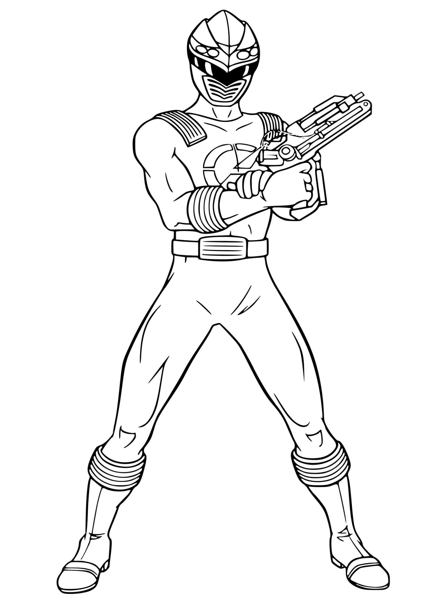 Coloriage Power Rangers Laser Shot - Power rangers à imprimer