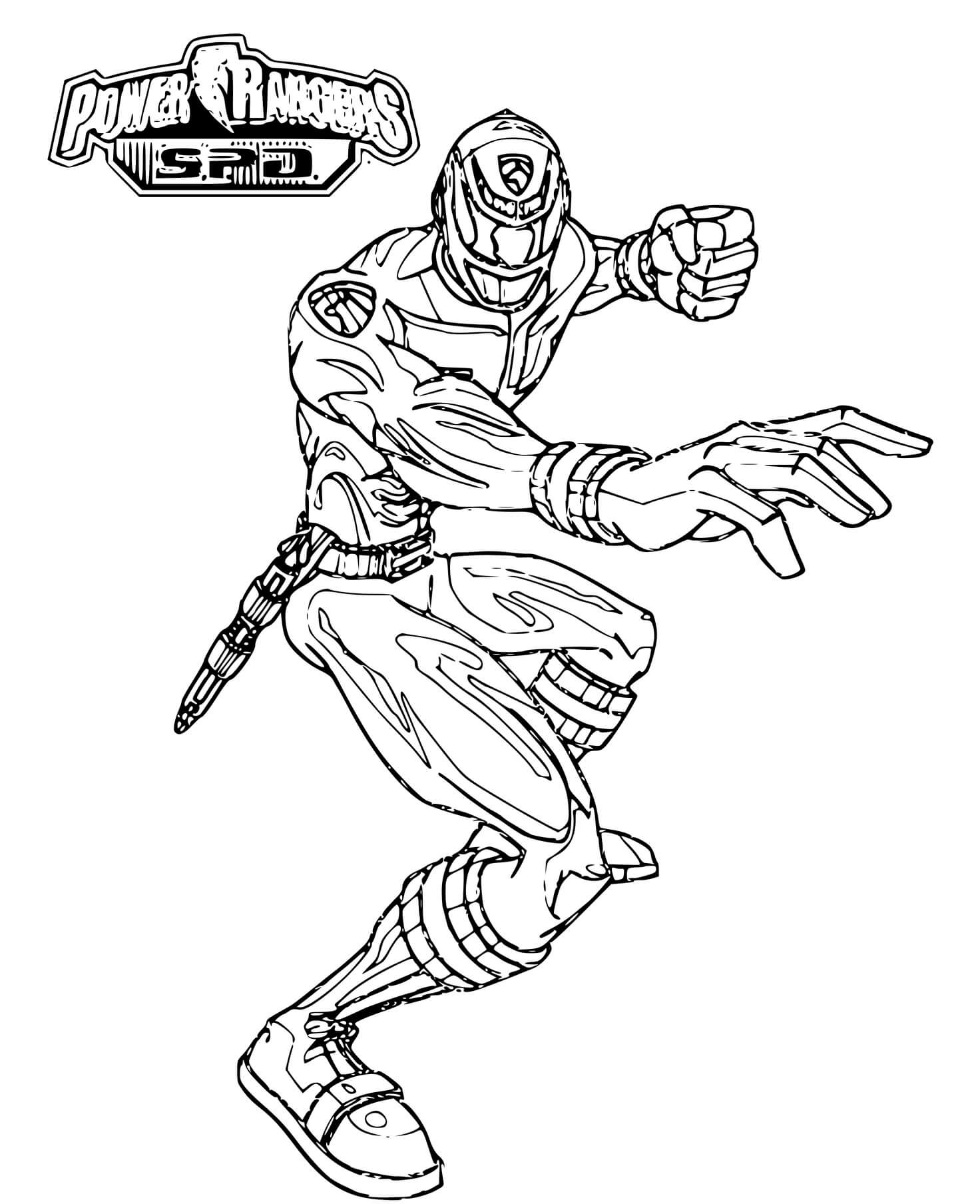 Coloriage Power Rangers Spd Force - Power rangers à imprimer