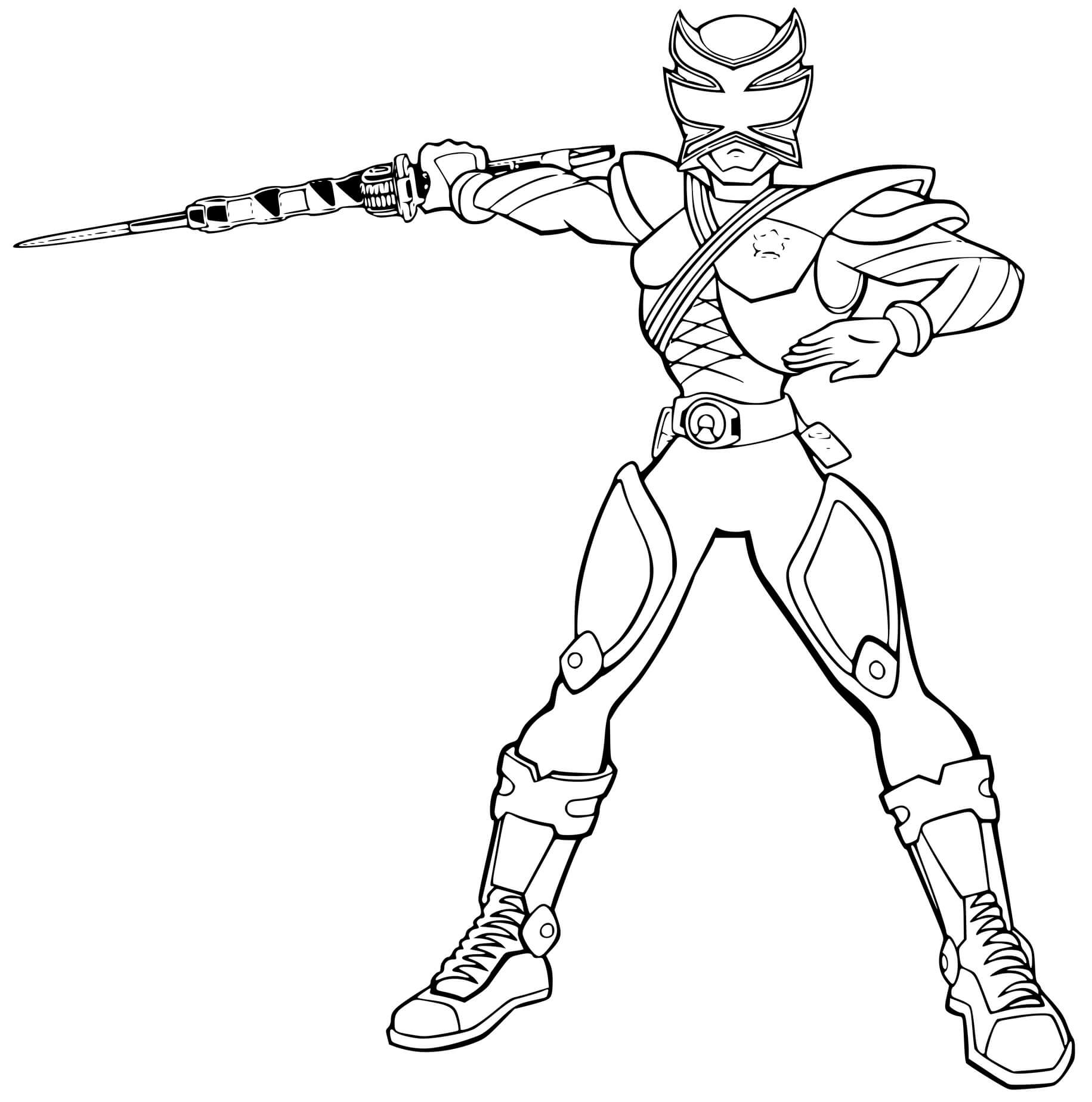 Coloriage Power Rangers Super Ninja Steel - Power rangers à imprimer