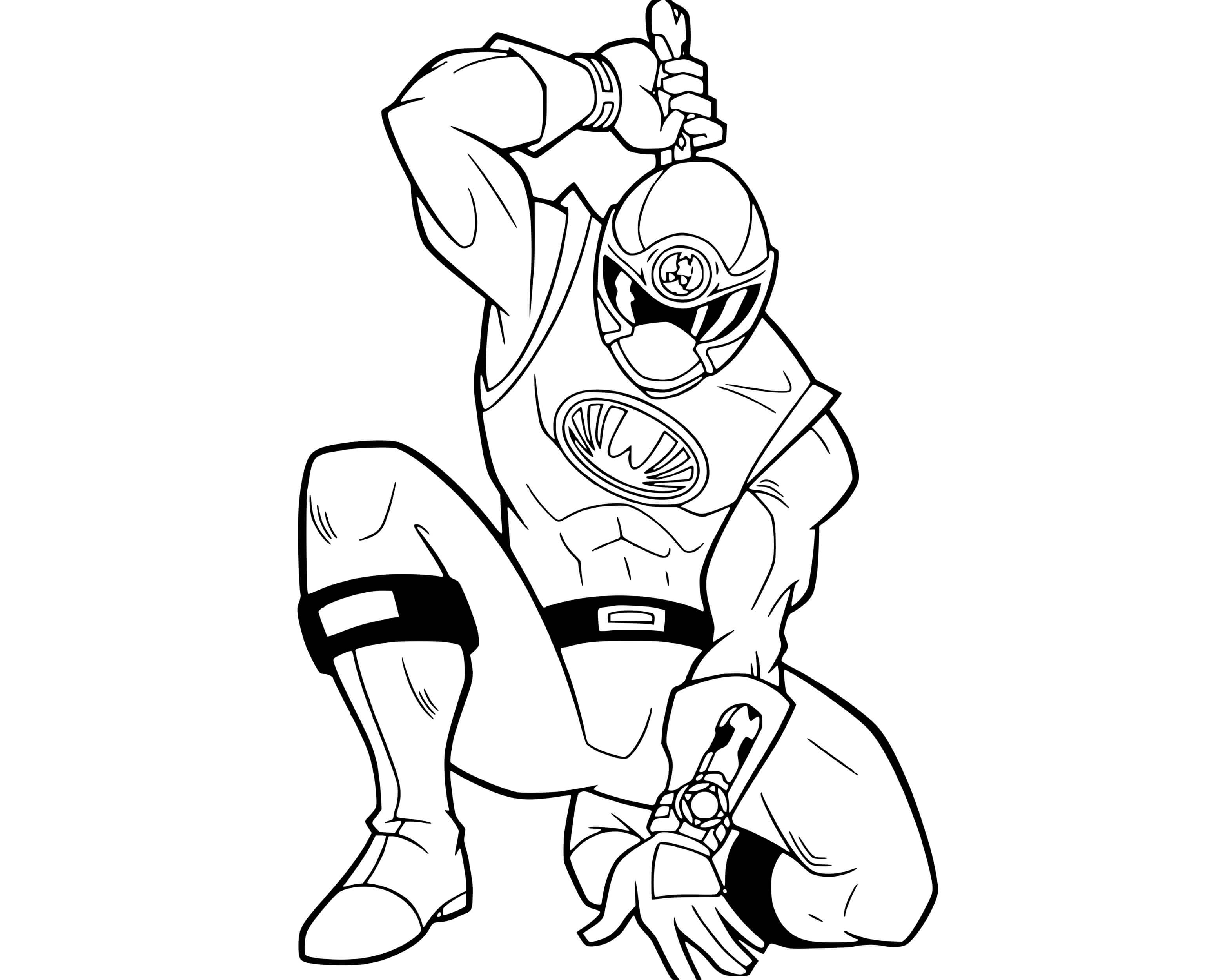 Coloriage Power Rangers Zeo Sword - Power rangers à imprimer