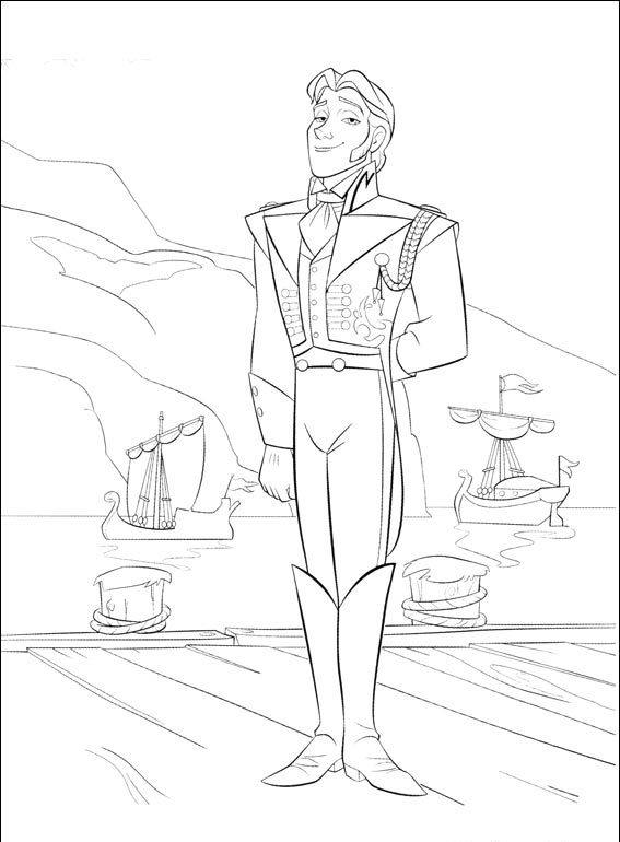 Coloriage Prince Hans - La Reine des neiges à imprimer