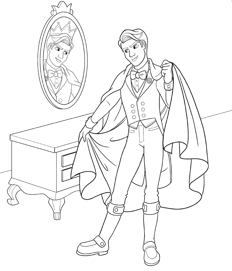 Coloriage Prince Ken Et Son Bel Habit - Barbie princesse à imprimer