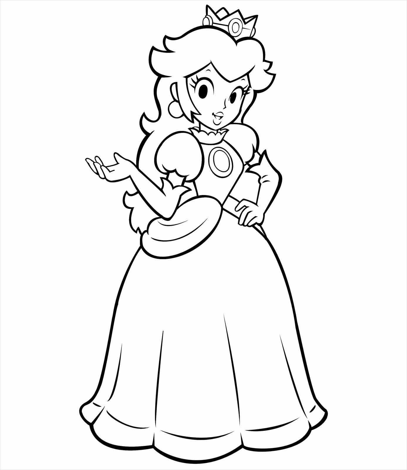 Coloriage Princesse Daisy De Super Mario - Princesse à imprimer