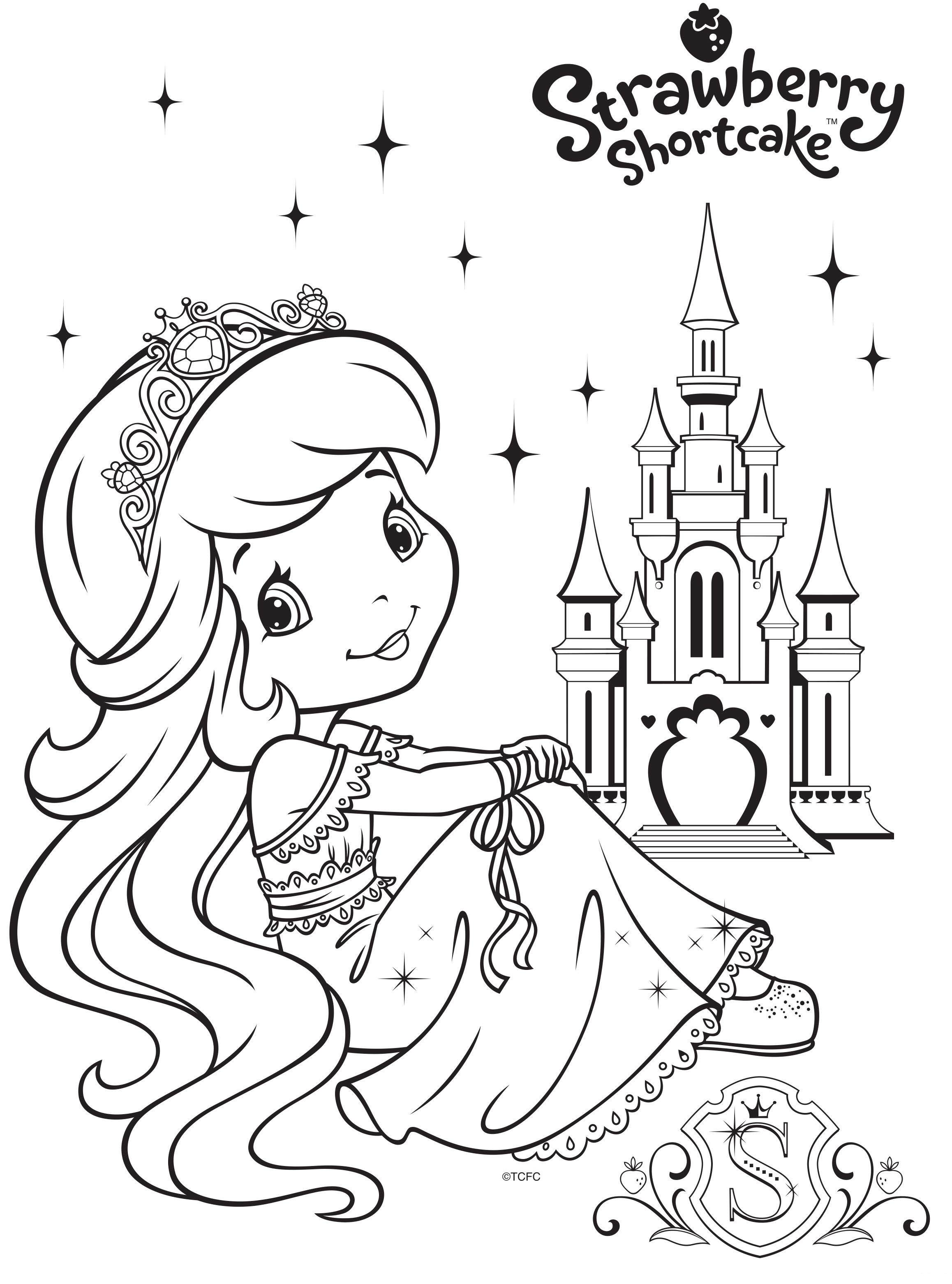 Coloriage Princesse Fraisinette Et Son Royaume - Charlotte aux fraises fraisinette à imprimer