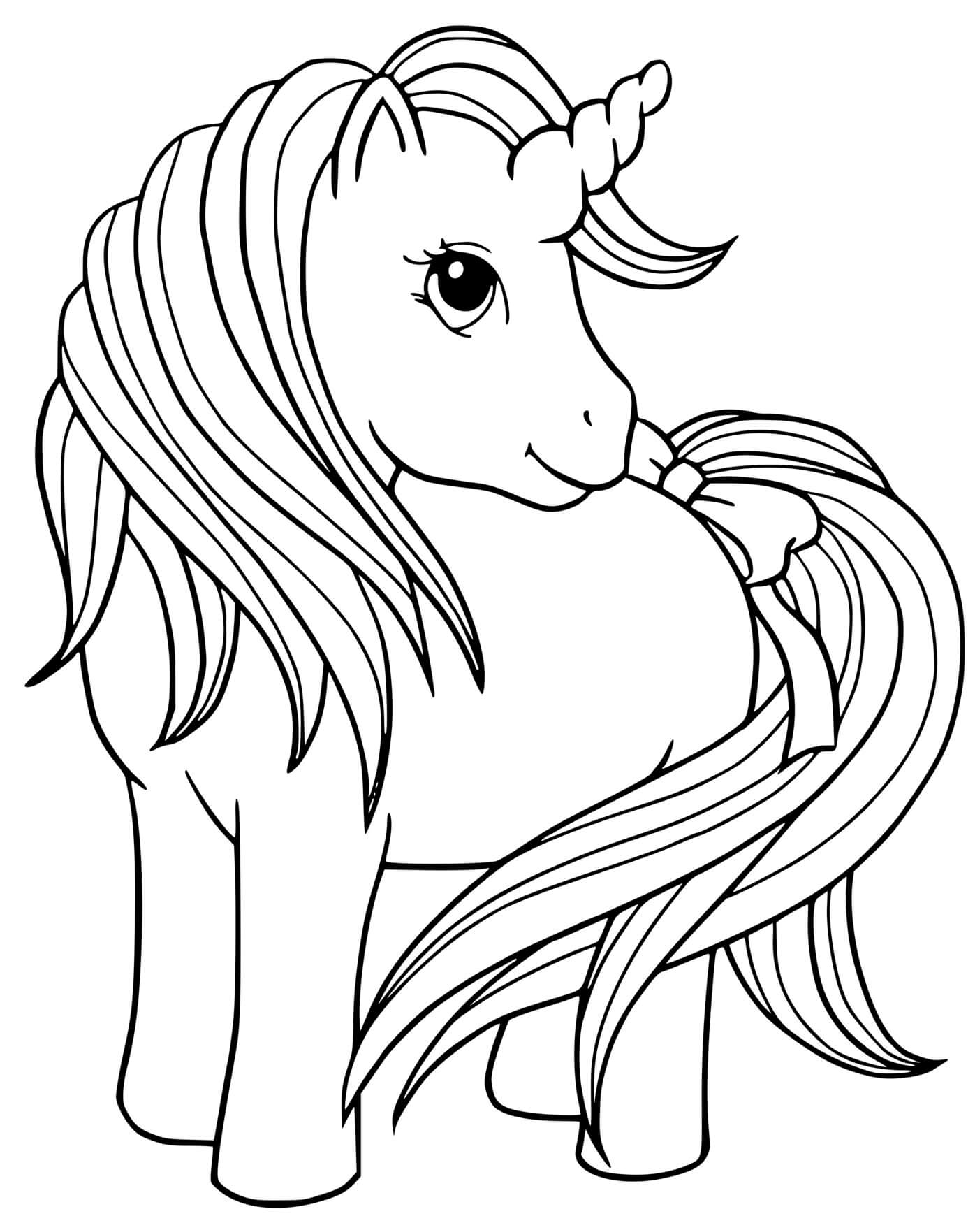 Coloriage Princesse Licorne Maternelle - Enfants à imprimer