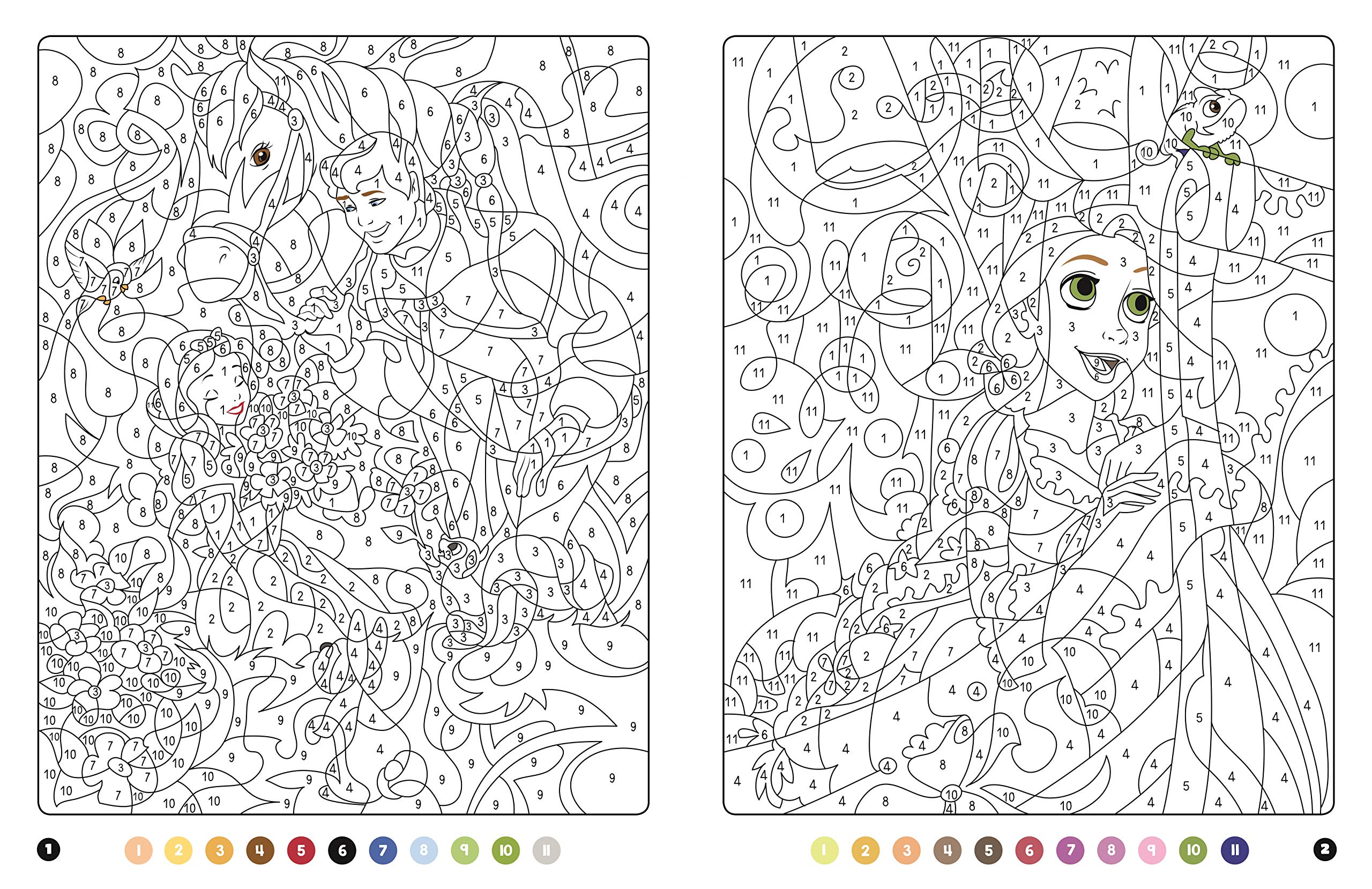 Coloriage Princesse Magique Disney Blanche Neige Et Raiponce - Magique à imprimer