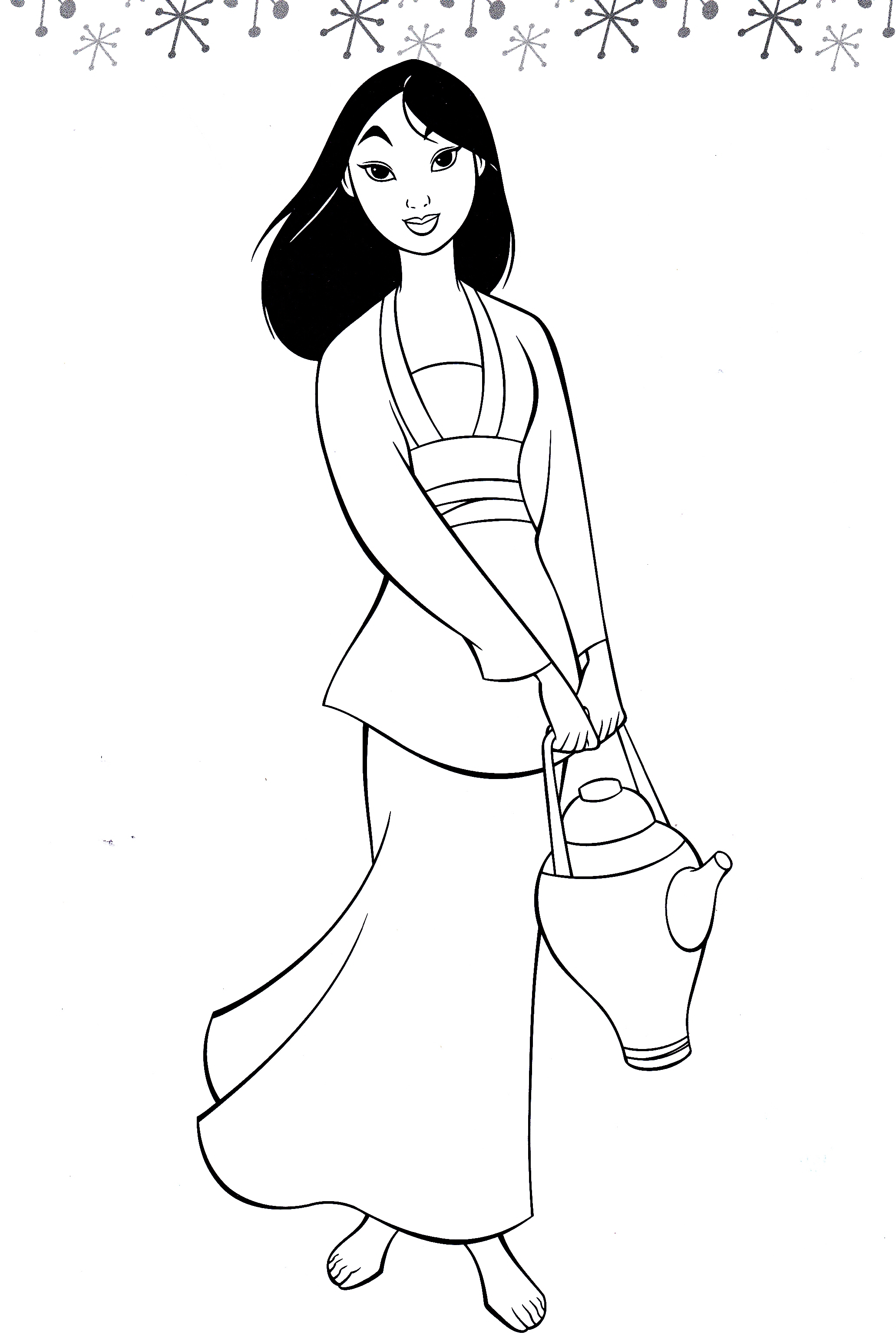 Coloriage Princesse Mulan - Mulan à imprimer