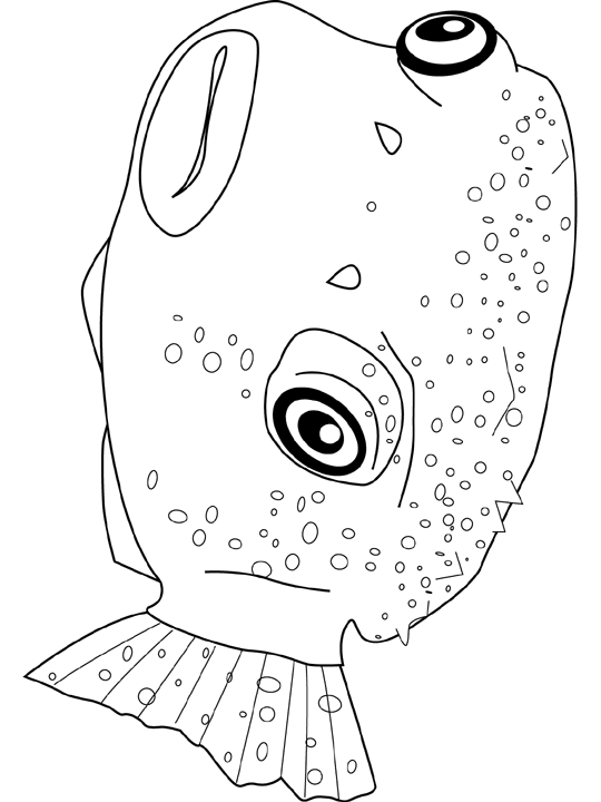 Coloriage Pufferfish - Poisson à imprimer