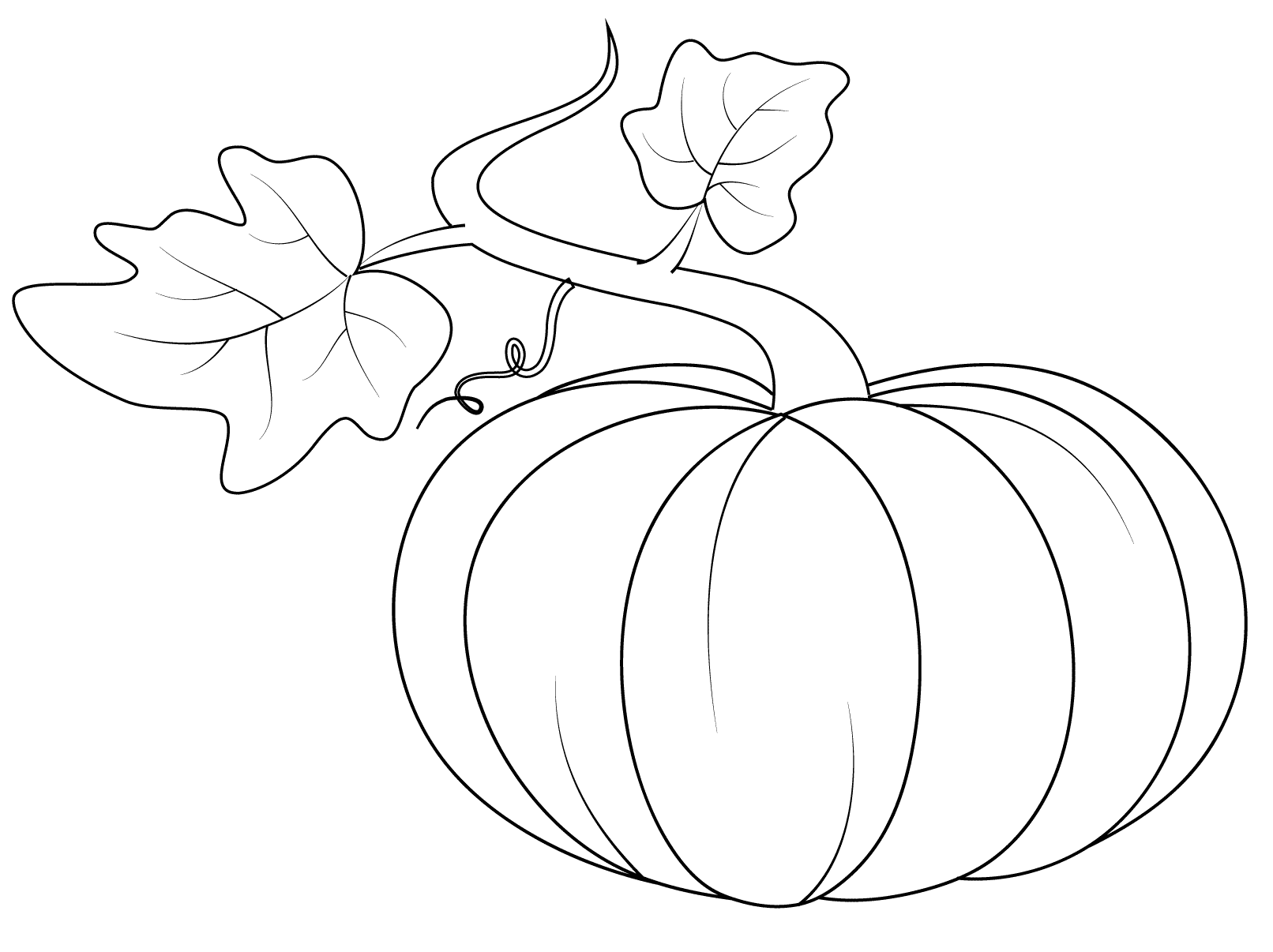 Coloriage Pumpkin With Feuilles Automne - Automne à imprimer