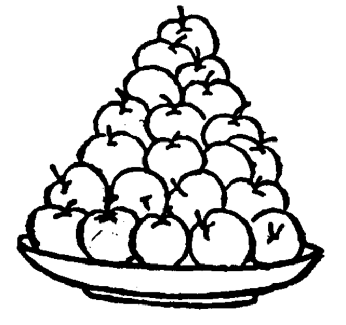 Coloriage Pyramide De Pomme - Fruits à imprimer