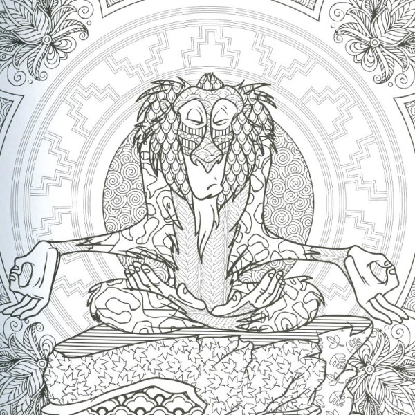 Coloriage Rafiki Roi Lion Disney Adulte - Disney adulte à imprimer