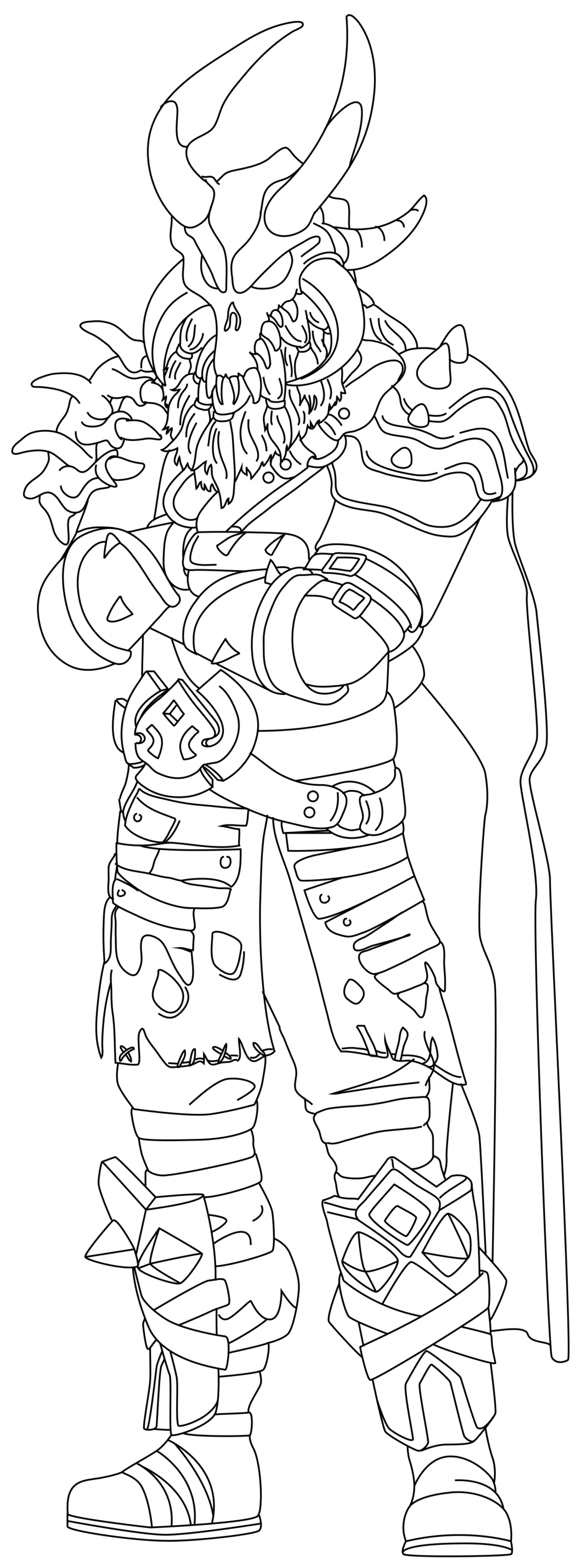 Coloriage Ragnarok Fortnite Skin Hd - Fortnite à imprimer