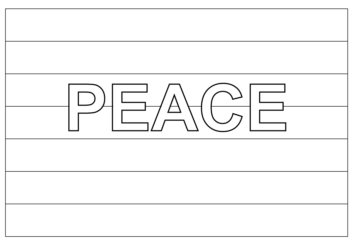 Coloriage Rainbow Peace Flag - Paix à imprimer