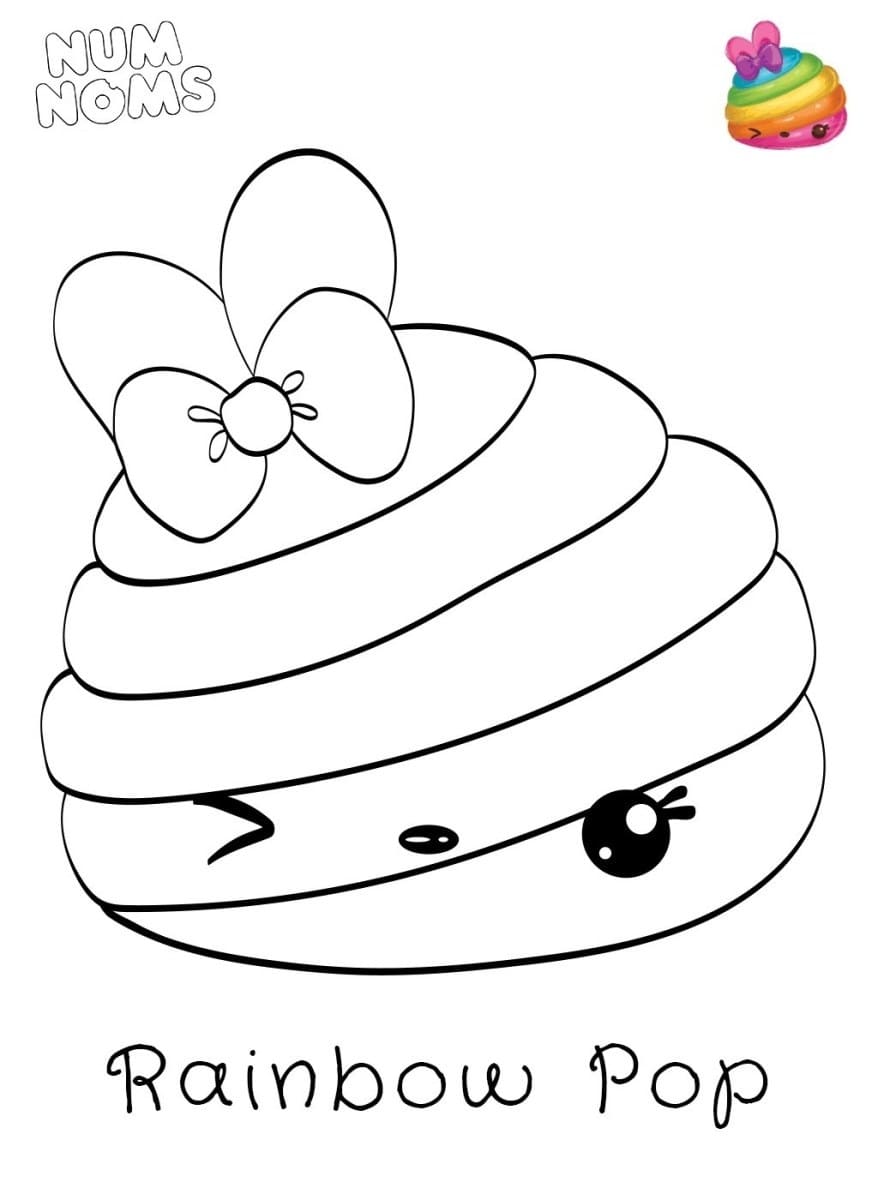 Coloriage Rainbow Pop Num Nom - Num noms à imprimer