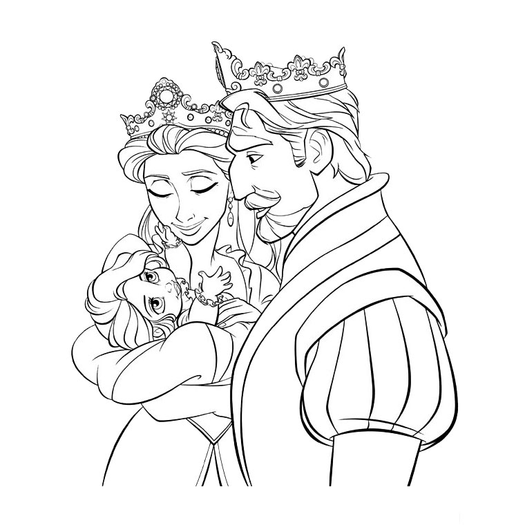 Coloriage Raiponce Disney - Alphabet disney à imprimer