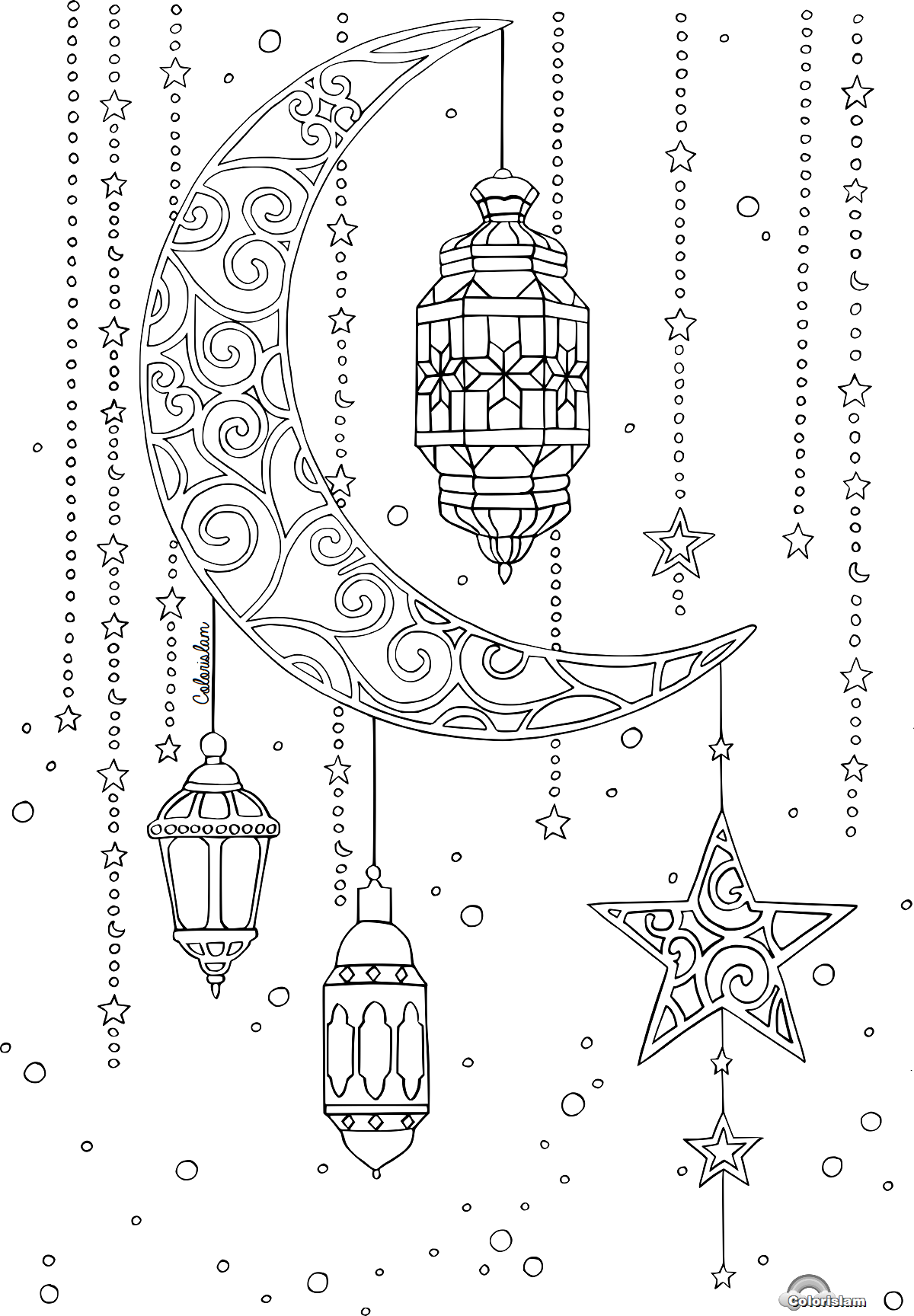 Coloriage Ramadan Eid Musulmans - Ramadan à imprimer