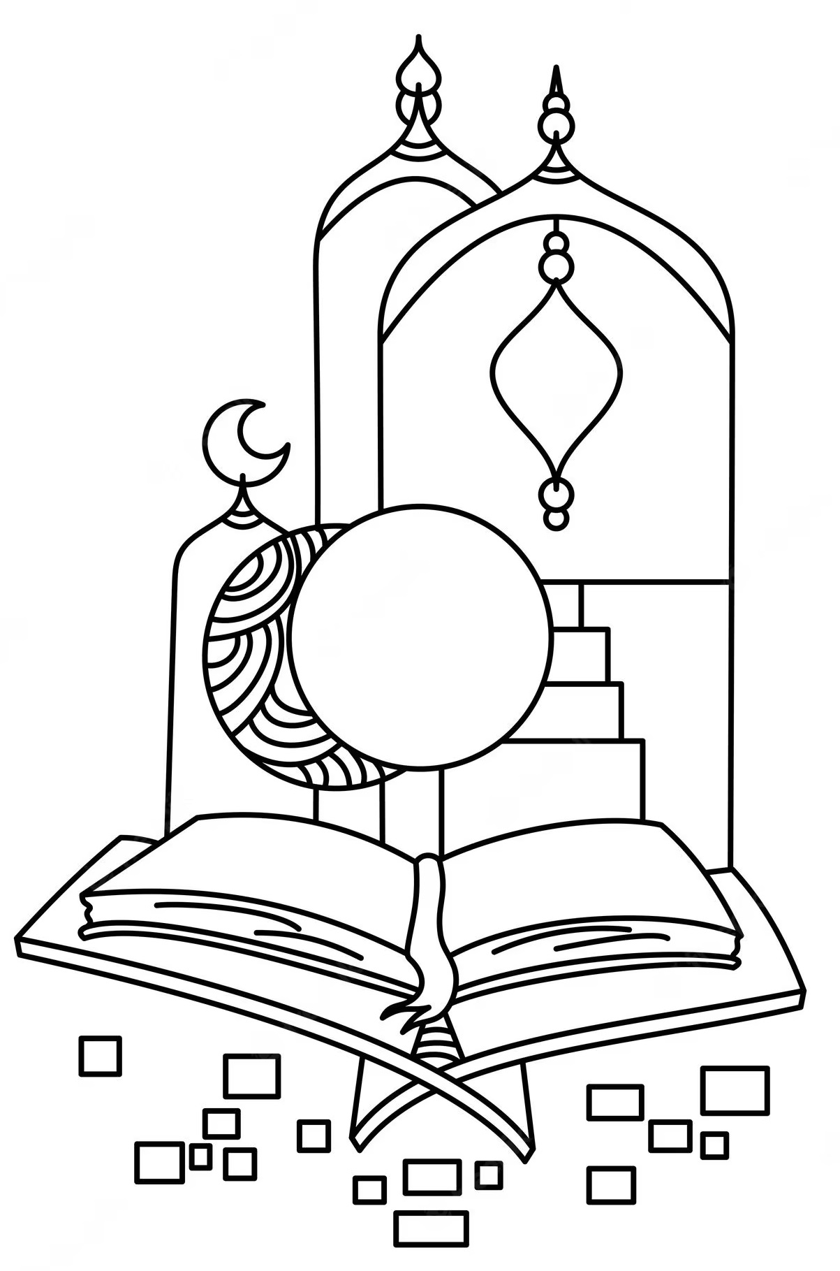 Coloriage Ramadan Kareem Pour Enfants - Ramadan à imprimer