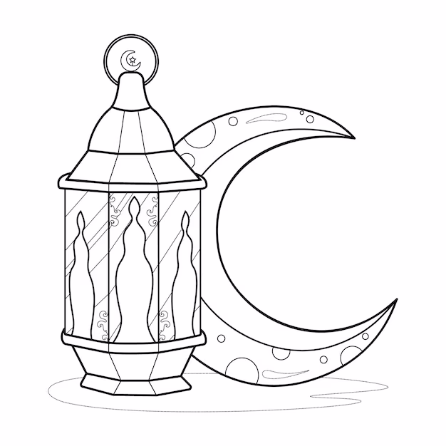 Coloriage Ramadan Lanterne Orientale - Ramadan à imprimer