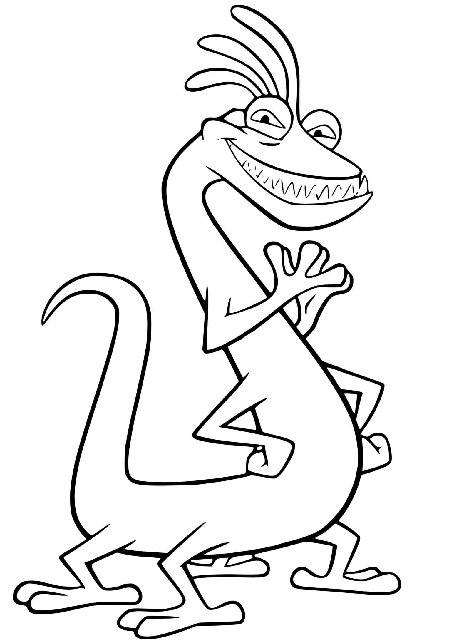 Coloriage Randall Boggs Magique - Monstres et Cie à imprimer