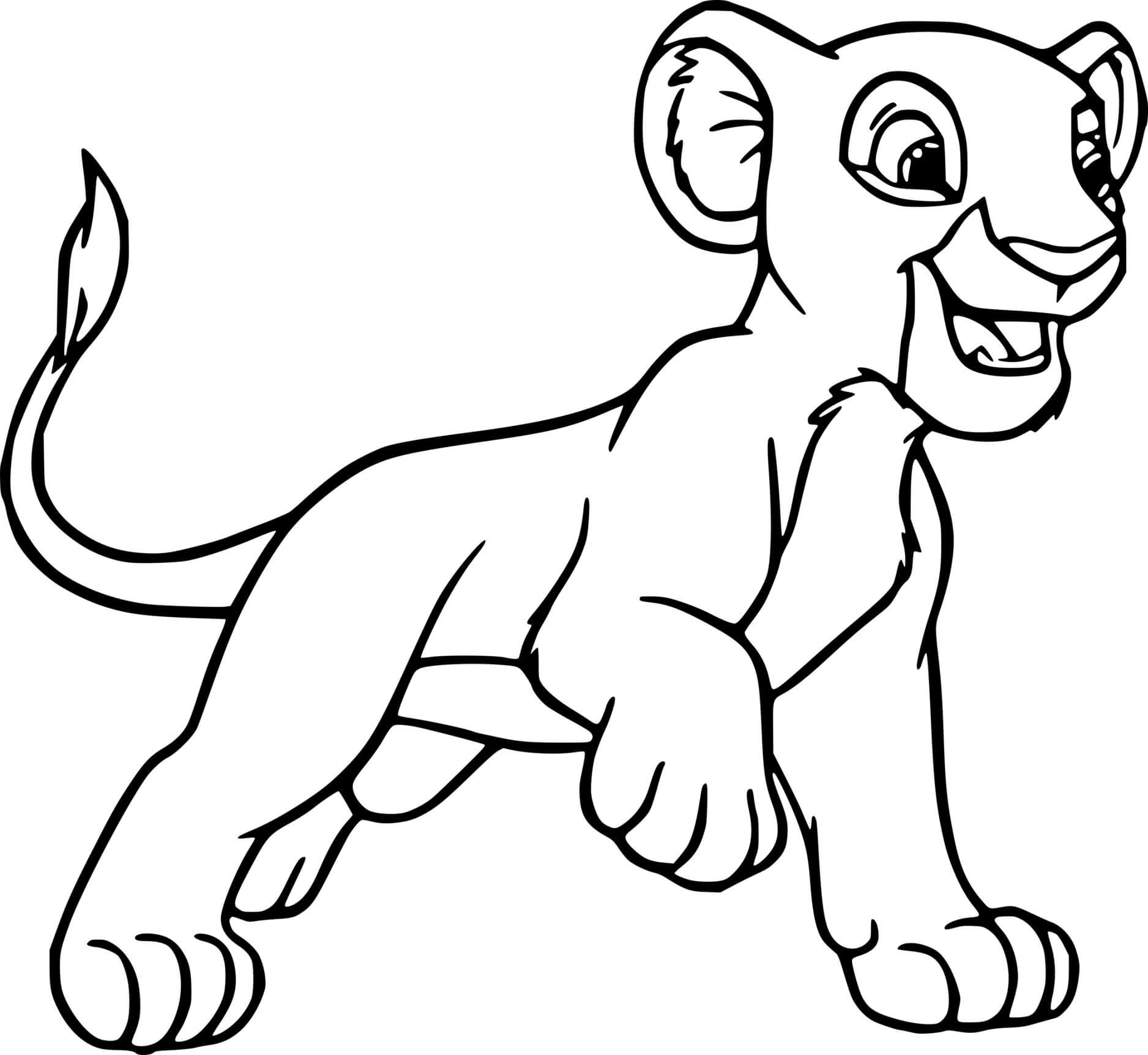 Coloriage Rani Lion - La Garde du Roi lion à imprimer