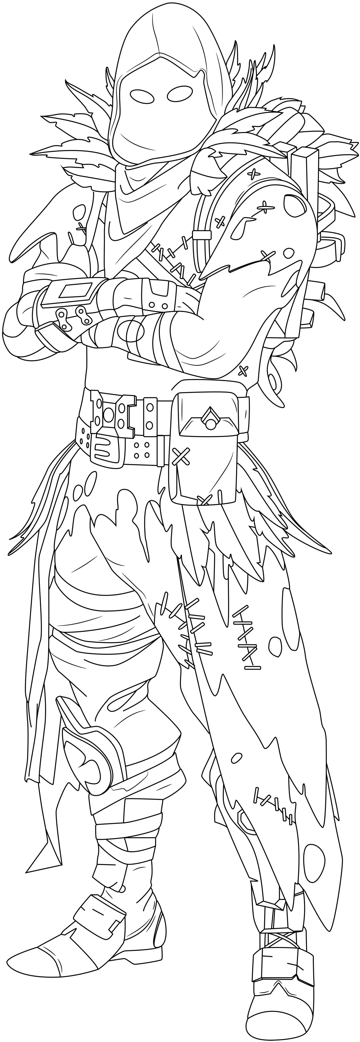 Coloriage Raven Fortnite Skin Hd - Fortnite à imprimer