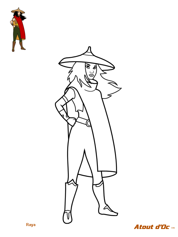 Coloriage Raya et le Dernier Dragon